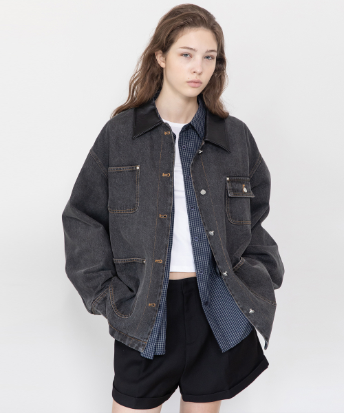 Denim work jacket_3color