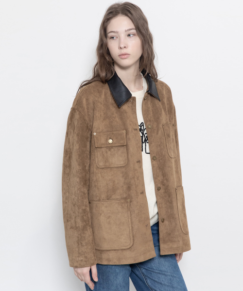 Suede work jacket_2color