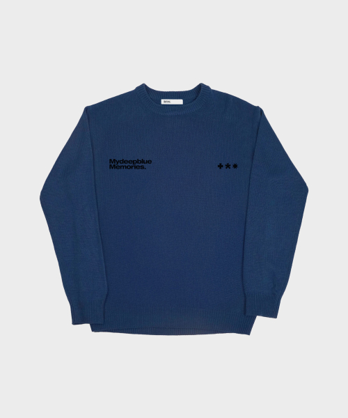 (NT) MM SYMBOL LOGO KNIT (NAVY)