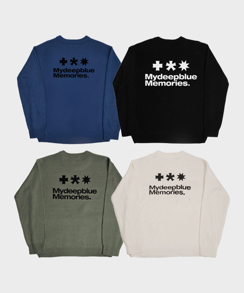 (NT) MM SYMBOL LOGO KNIT (NAVY)