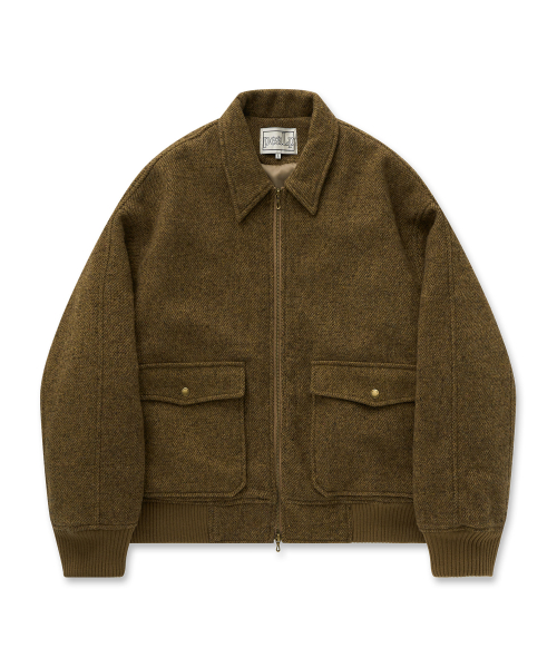 Heritage Wool Zip-Up Jumper 26(Beige)