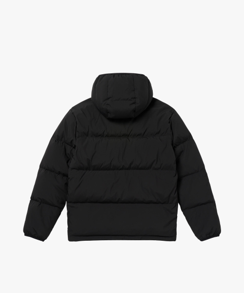 ESSENTIAL HOODED PUFFER DOWN JACKET-BLACK