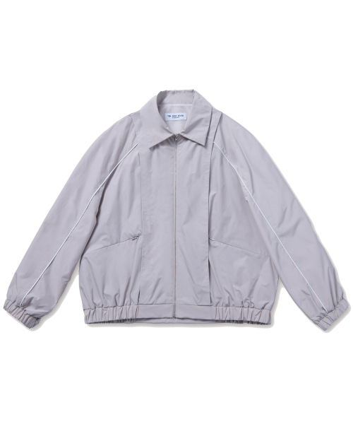 Куртка-блузон с контрастным кантом - Light Beige