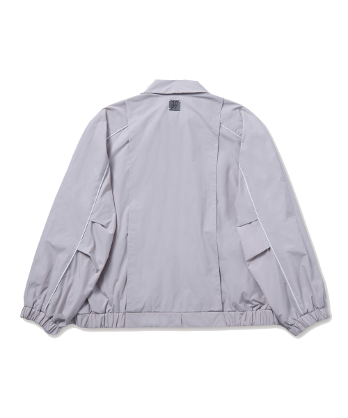 Куртка-блузон с контрастным кантом - Light Beige