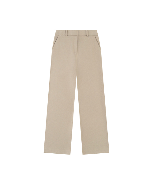 Утепленные широкие брюки P3269_Beige