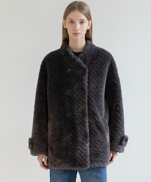 Double Button Fur Jacket_2color