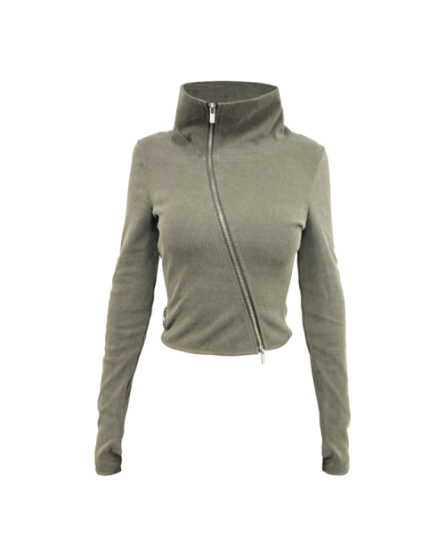 Асимметричный топ на молнии (Washed Khaki)