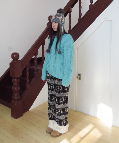 Nordic Fur Pants, Black