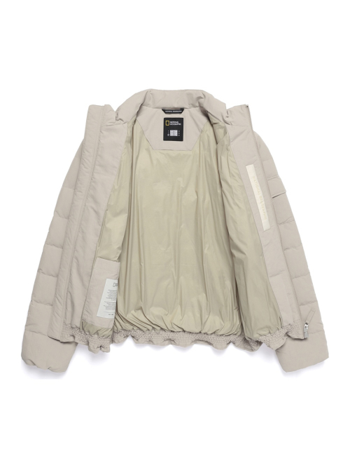 Легкий пуховик N254UDW922 Heron с воротником-стойкой MOURNING BEIGE
