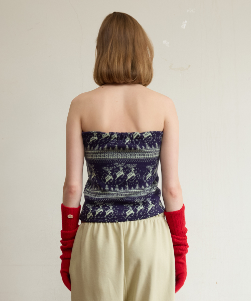 Nordic Buttons Bustier, Violet
