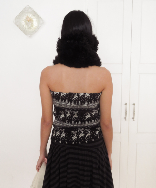 Nordic Buttons Bustier, Black