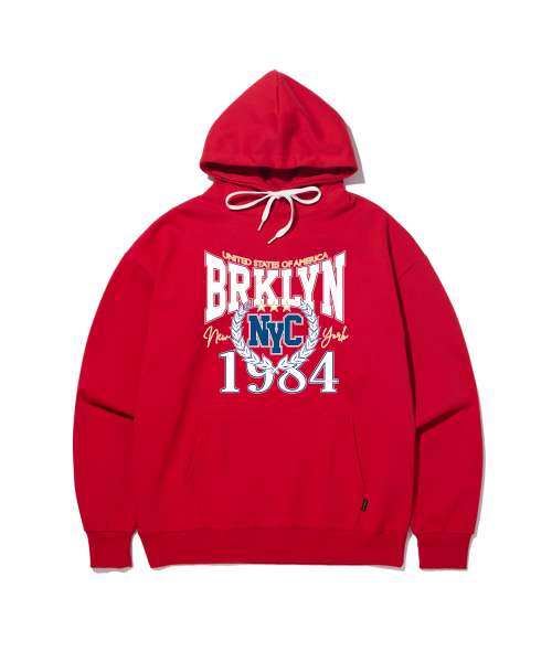 Красное худи Brooklyn New York City 1984