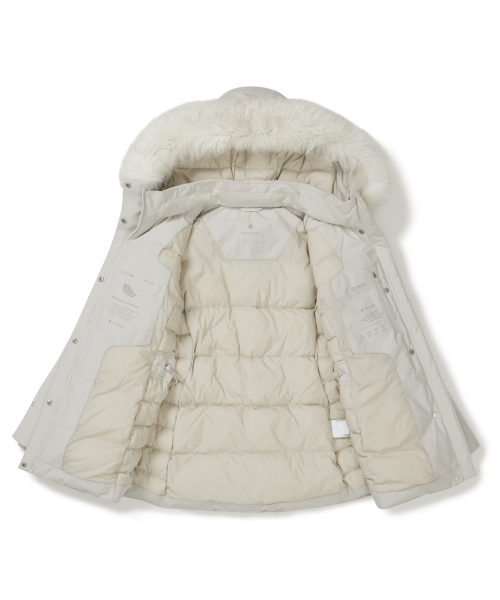 Drypeak Windstopper — женский тяжёлый пуховик Light Beige S25WWPDJ03