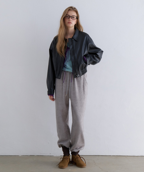 Куртка-блузон из экокожи Lisse Blouson_2colors