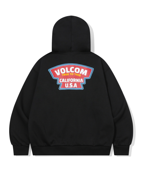 Флисовое худи на молнии California Bonding (Black)