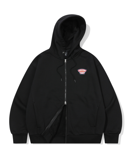 Флисовое худи на молнии California Bonding (Black)