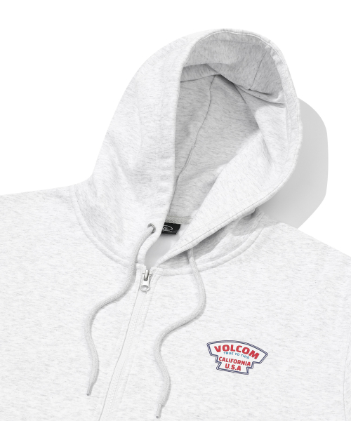 Худи на молнии California из флиса (Ice Grey)