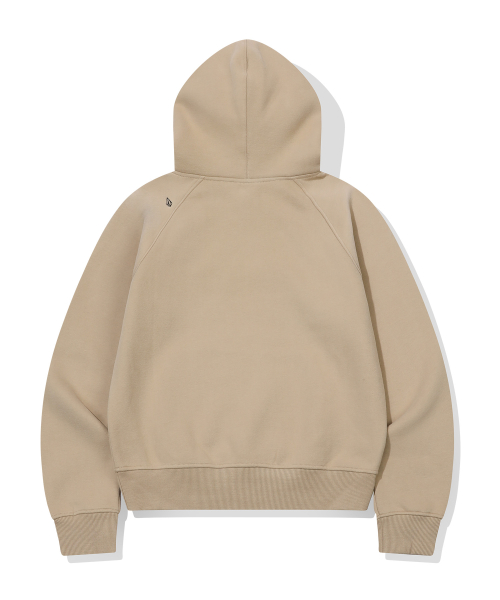 Женское худи с начесом и цветочным принтом (Beige)