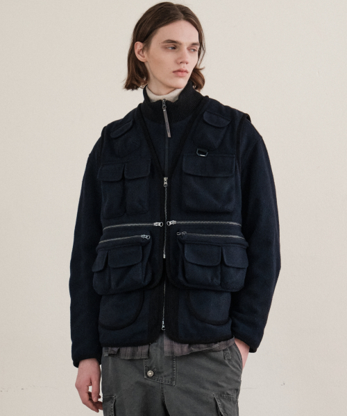 Шерстяной жилет Fly (NAVY)