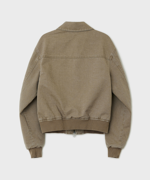 (W) Washed Heavy Cotton блузон-куртка — Beige
