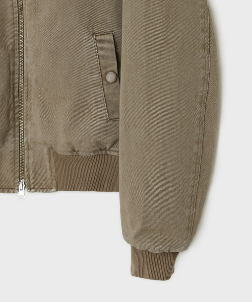 (W) Washed Heavy Cotton блузон-куртка — Beige