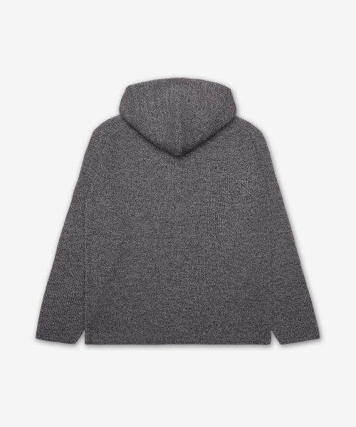 Шерстяной худи с одной пуговицей — Ivory x Black BN-25AW-15IVORY×BLACK