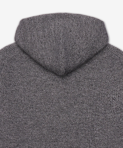 Шерстяной худи с одной пуговицей — Ivory x Black BN-25AW-15IVORY×BLACK