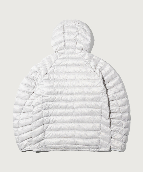 Легкий пуховик с капюшоном Light Grey