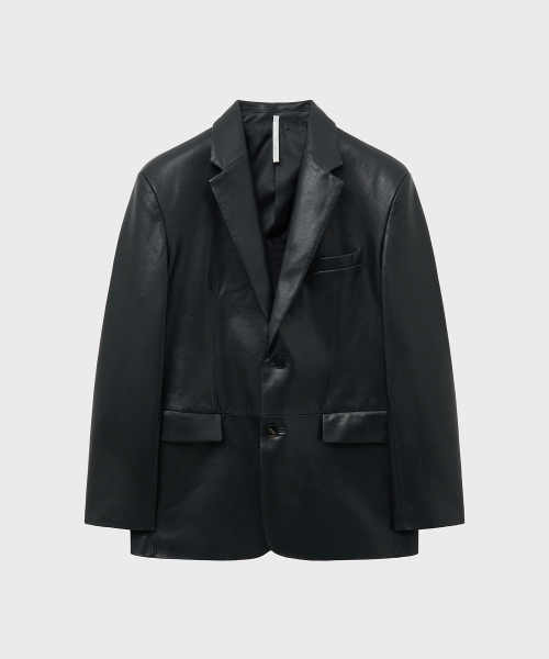 Кожаная куртка прямого кроя (Black)