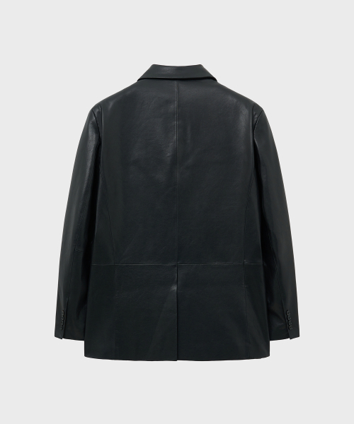 Кожаная куртка прямого кроя (Black)
