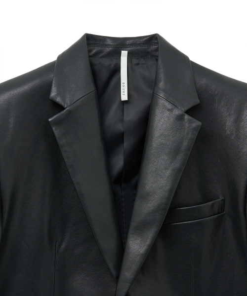 Кожаная куртка прямого кроя (Black)