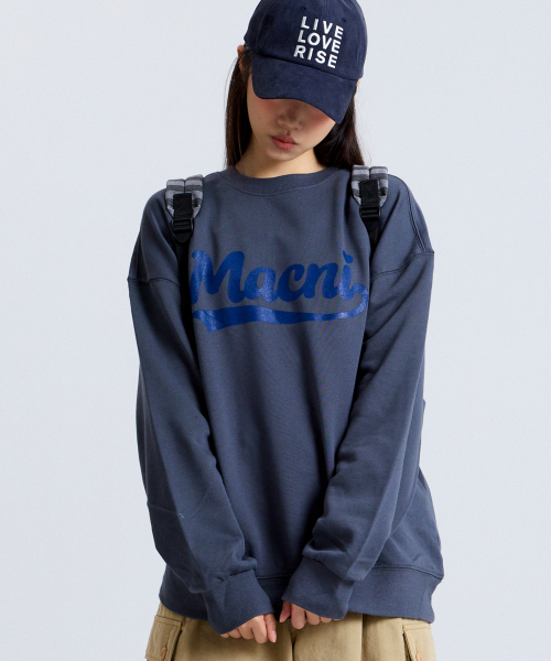 RETRO LOGO SWEATSHIRT CHARCOAL