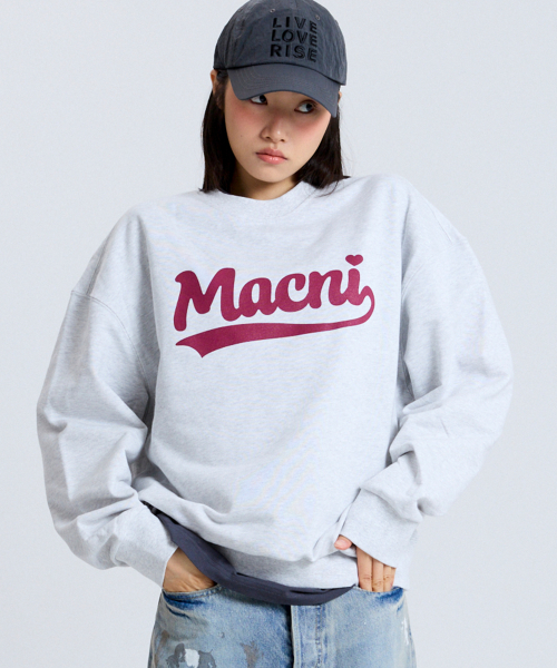 RETRO LOGO SWEATSHIRT светлый меланж