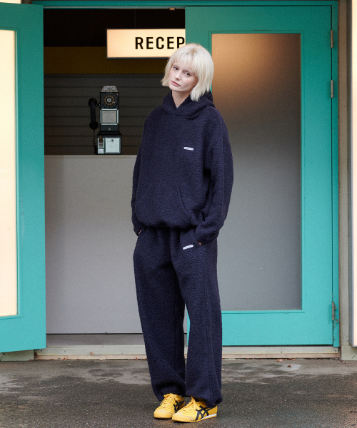 Teddy Wool Hoodie (темно-синий)