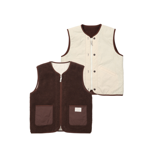 Двусторонний флисовый жилет Brownie BROWN