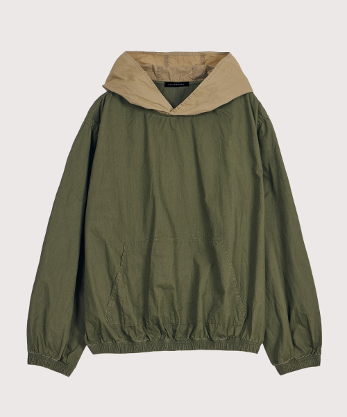 Хлопковый анорак Garment Washing Khaki