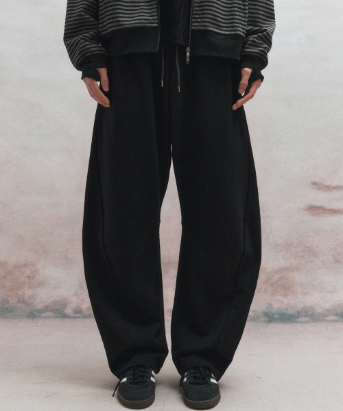 Curved свитшотные брюки (Black)