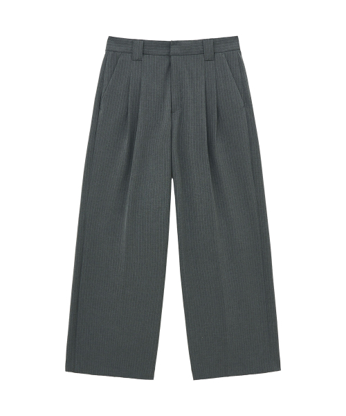 Полосатые широкие брюки (Grey)