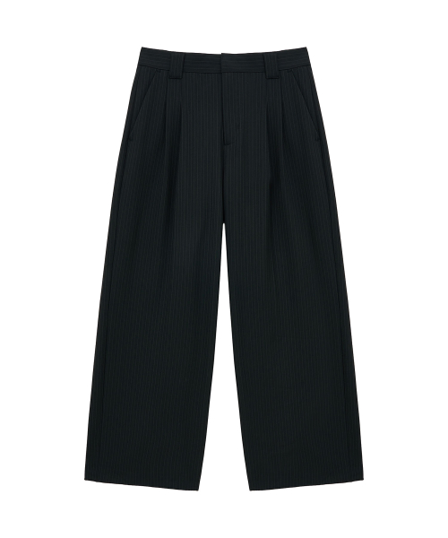 Широкие брюки в полоску (Black)