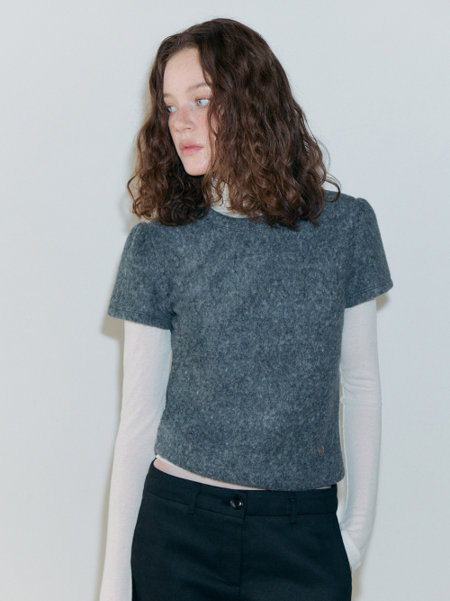 Cozy Puff T-Shirt, Charcoal