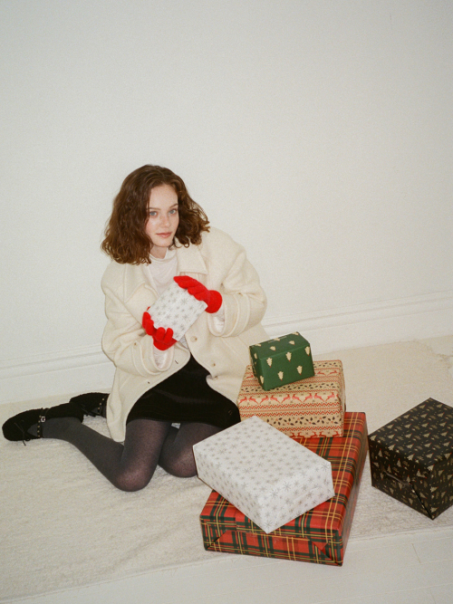 Boucle Stitch Half Coat, Ivory