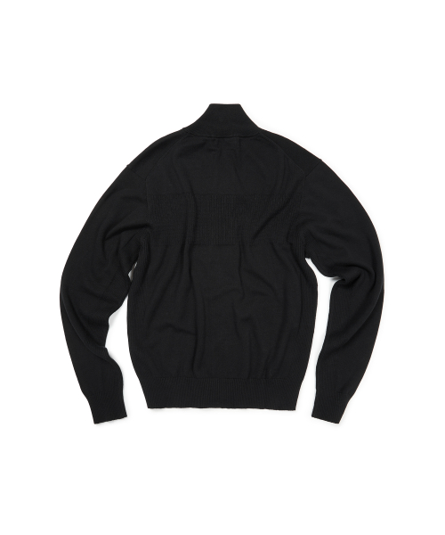 COTTON KNIT ZIP UP (черный)