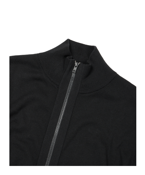 COTTON KNIT ZIP UP (черный)