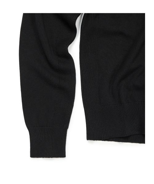 COTTON KNIT ZIP UP (черный)