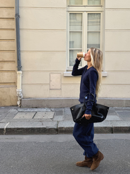 Вафельные брюки All Day_Navy Blue