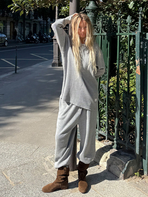 Вафельные брюки All Day Heather Grey