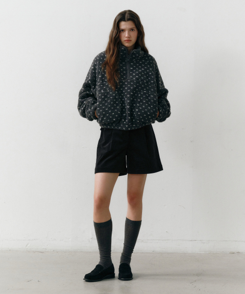 Вельветовые брюки с одной складкой Black