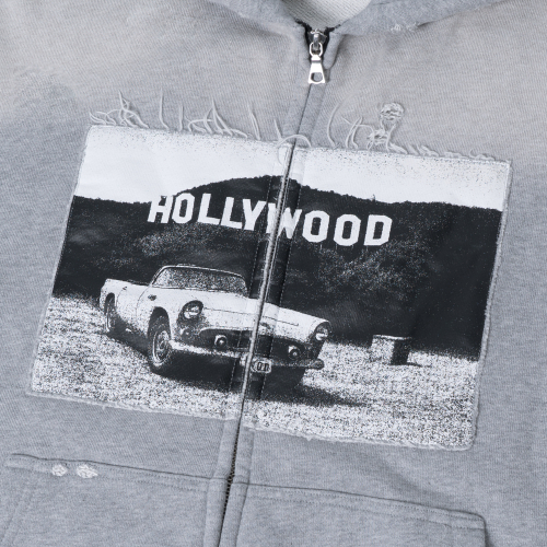 Old hollywood Zip-up hoodie (серый)