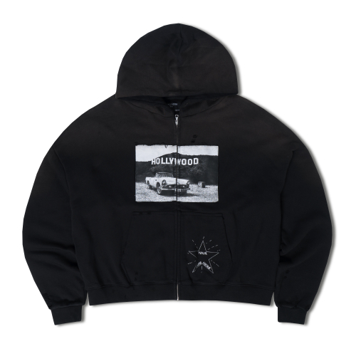 Old hollywood Zip-up hoodie (черный)