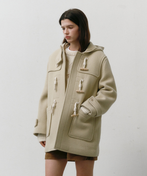 Полупальто дафлкот из бэби-альпаки Beige